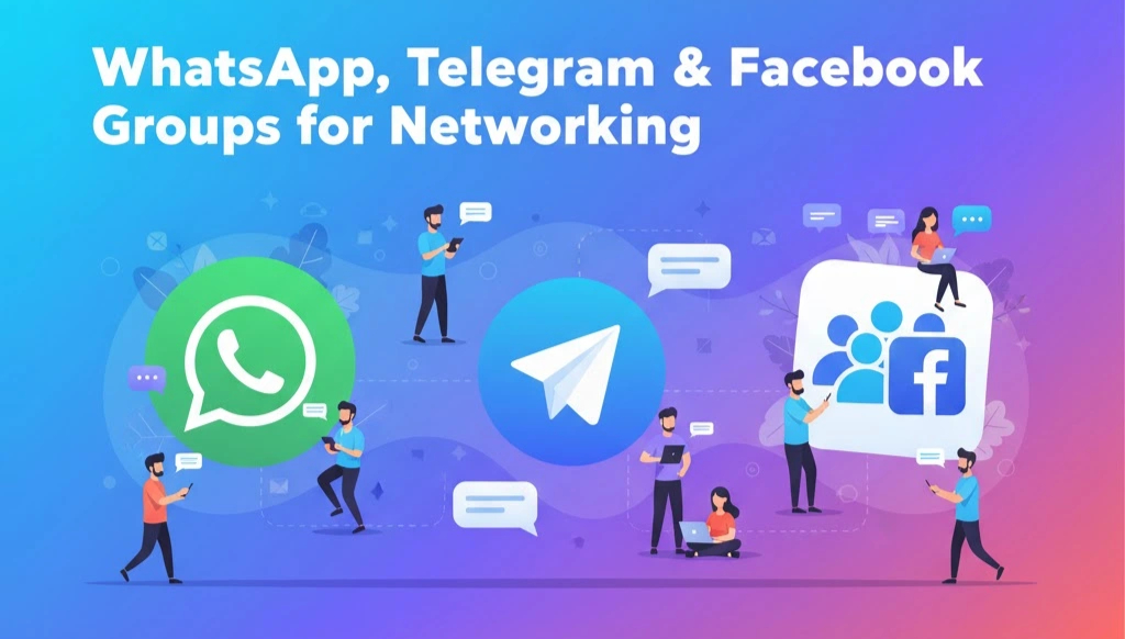 WhatsApp, Telegram & Facebook Groups for Networking