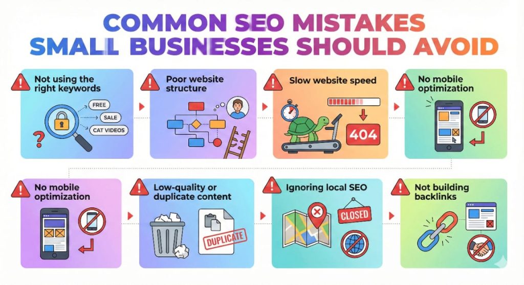 common seo mistakes small businesses should avoid